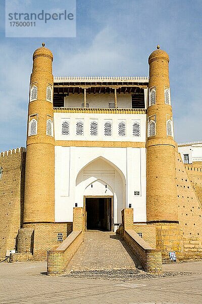 Festungseingang  Ark-Zitadelle  Buchara  die Heilige Stadt  Usbekistan  Usbekistan  Asien