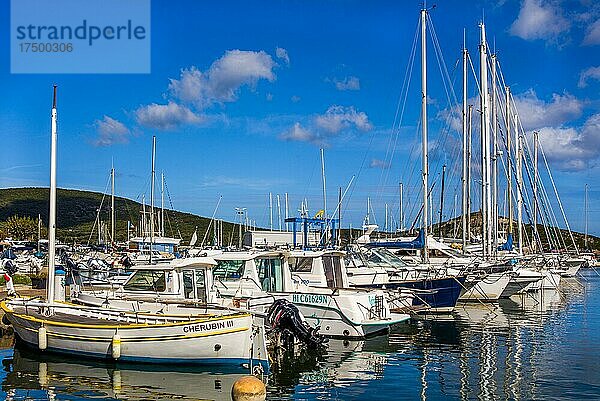 Fischerei- und Yachthafen von Macinaggio  Cap Corse  Korsika  Macinaggio  Korsika  Frankreich  Europa