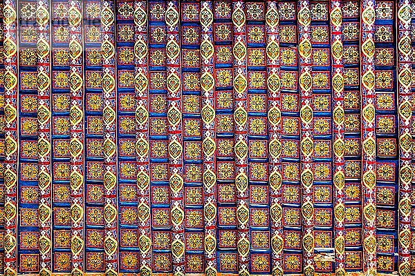 Deckenmalerei  Ko?xna Ark-Zitadelle  Chiwa  Usbekistan  Chiwa  Usbekistan  Asien