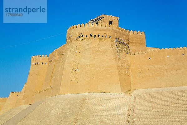 Lehmstadtmauer an der Ko?xna Ark-Zitadelle  Chiwa  Usbekistan  Chiwa  Usbekistan  Asien