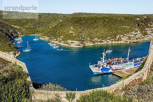 Naturhafen von Bonifacio  Korsika  Bonifacio  Korsika  Frankreich  Europa