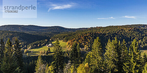 Einsames Bauernhaus im Schwarzwald im Herbst