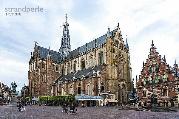 Niederlande  Nordholland  Haarlem  Grote Kerk Kathedrale am Grote Markt
