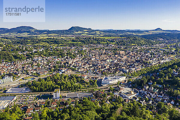 Deutschland  Baden-Württemberg  Schwäbisch Gmünd  Stadtbild  Luftaufnahme