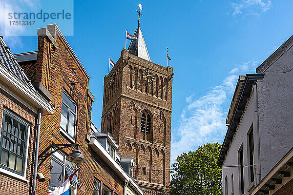 Niederlande  Südholland  Noordwijk  Turm der Kirche Oude Jeroenskerk
