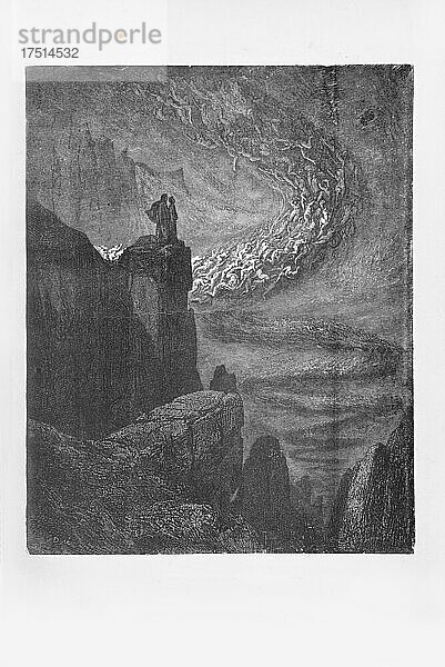 Gustave Doré  Die Göttliche Komödie  La Divina Commedia  Inferno  Gesang V  V. 31-32  1887  Kupferstich  (Sammlung Ambrosini)
