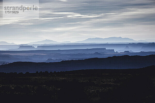 Blick auf das Canyon-Land von Utah von den La Sal-Bergen  Moab