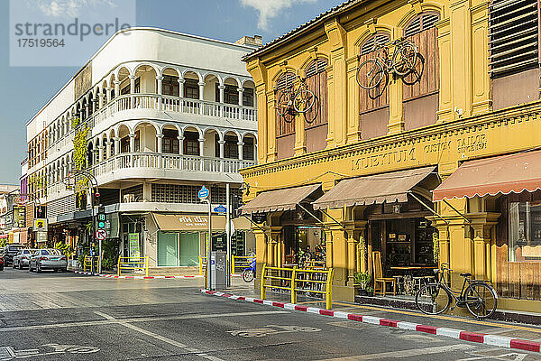 Alte Kaffeestation in Phuket  chinesisch-portugiesische Architektur  Phuket Town  Phuket  Thailand  Südostasien  Asien