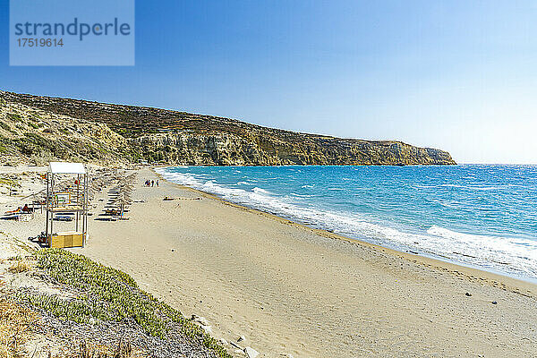 Kommos Strand im Sommer  Matala  Insel Kreta  griechische Inseln  Griechenland  Europa