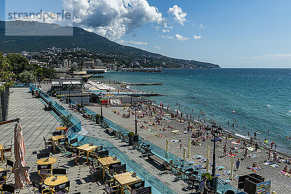 Stadtstrand  Jalta  Krim  Russland  Europa