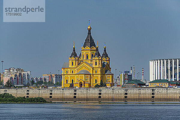 Alexander-Newski-Kathedrale an der Wolga  Nischni Nowgorod  Russland  Europa