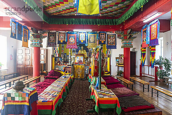 Innenraum des buddhistischen Tempels Tschita  Tschita  Region Transbaikalien  Russland  Eurasien