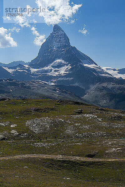 Das Matterhorn  Zermatt  Wallis  Schweizer Alpen  Schweiz  Europa