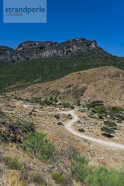 Grüne Felsklippen  Salalah  Oman  Naher Osten