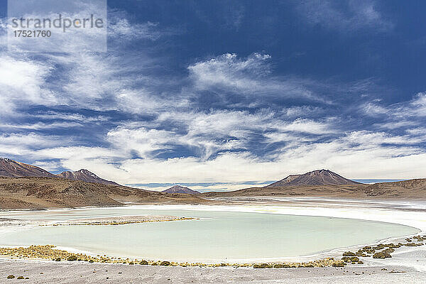 Blick auf den Altiplano in der Nähe des Canapa-Sees (Laguna Canapa)  Departement Potosi  südwestliches Bolivien  Südamerika