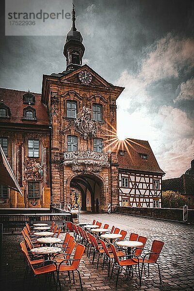 Altes Rathaus  gehört zum Unesco-Welterbe  Bamberg  Bayern  Deutschland  Europa
