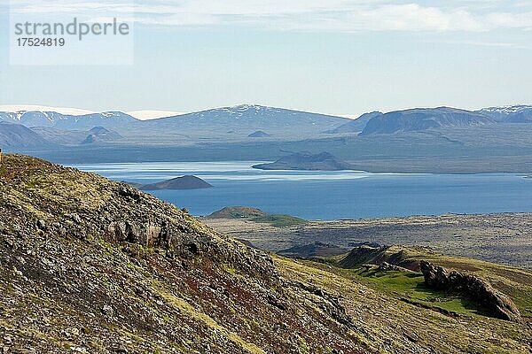 Landschaft bei Nesjavellir  Raum Reykjavik  Island  Europa