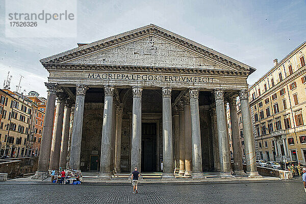 Pantheon außen  UNESCO-Weltkulturerbe  Rom  Latium  Italien  Europa