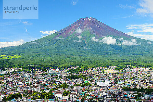 Mount Fuji im Sommer vom Niikura-Yama Sengen Park