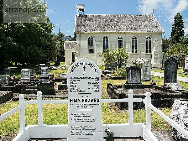Christ Church mit historischem Friedhof  älteste erhaltene Kirche Neuseelands  Russell  Bay of Islands  Far North District  Northland  Nordinsel  Neuseeland  Ozeanien