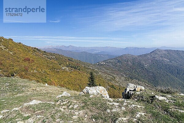 Herbst in den Ligurischen Alpen in der Nähe von Imperia  Ligurien  Italien  Europa