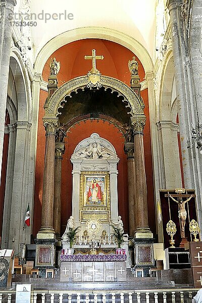 Altarbereich  alte Basilika  La Basilica de Nuestra Senora de Guadalupe  Mexiko-Stadt  Mexiko  Mittelamerika