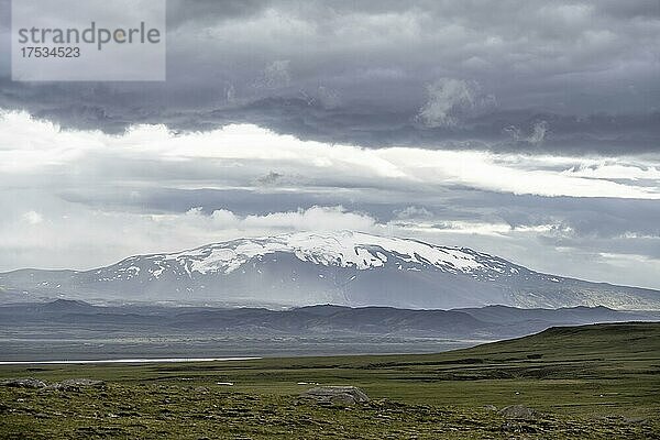 Vatnajökull Gletscher  Vulkanlandschaft  karge Landschaft  Isländisches Hochland  Island  Europa