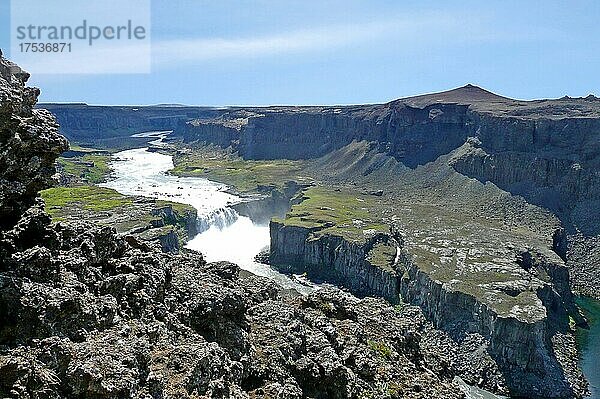 Wasserfall  Island  Europa