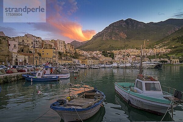 Boote  Fischerhafen  Castellammare del Golfo  Sizilien  Italien  Europa