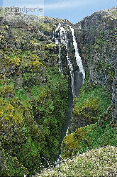 Wasserfall  Island  Europa