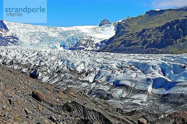 Gletscherwanderung am Svínafellsjökull  Island  Europa