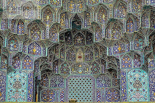 Fayence-Mosaike  Moschee Masjid-e Imam  Isfahan  Isfahan  Iran