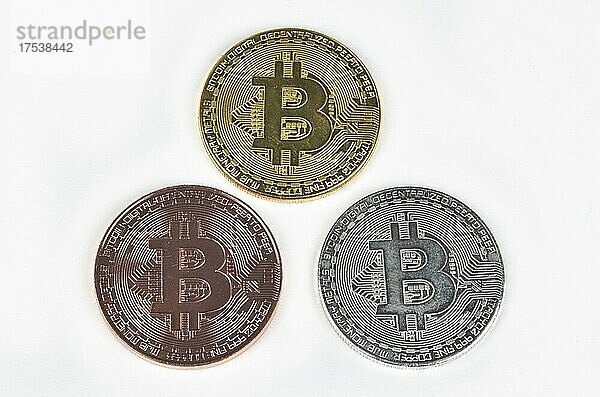 Bitcoinmünzen  Studioaufnahme