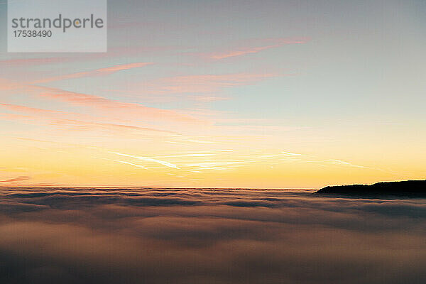 Scenic view of cloudscape at sunset