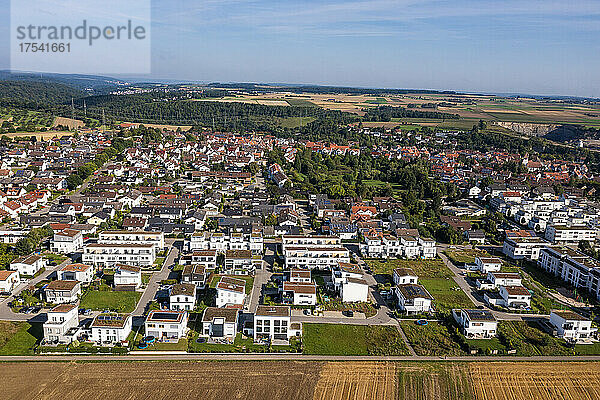 Germany  Baden-Wurttemberg  Sindelfingen  Aerial view of new development area