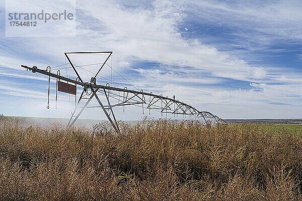 USA  New Mexico  Farmington  Bewässerungssystem im Feld
