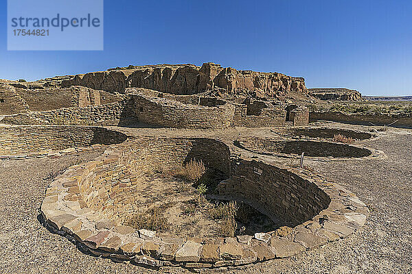 USA  New Mexico  Chaco Canyon National Historic Park  archäologische Stätte Chetro Ketl