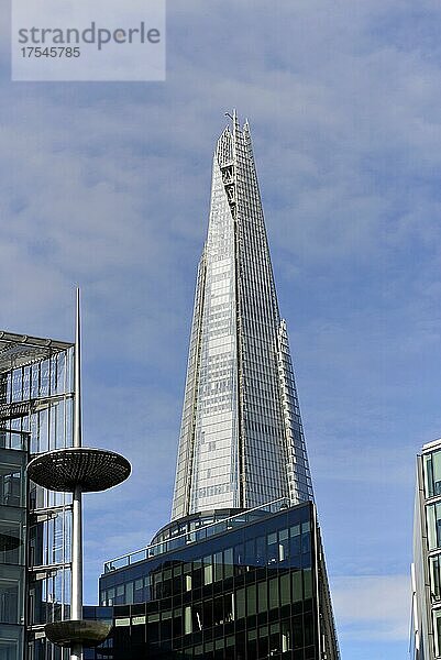 The Shard  87-stöckiges Hochhaus  310m hoch  von Renzo Piano entworfen  Southwark  London  England  Großbritannien  Europa