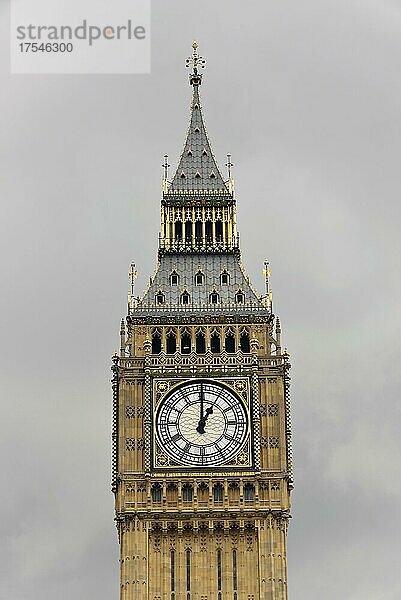 Uhrturm Elizabeth Tower oder Big Ben  Palace of Westminster  Unesco Weltkulturerbe  London  Region London  England  Großbritannien  Europa