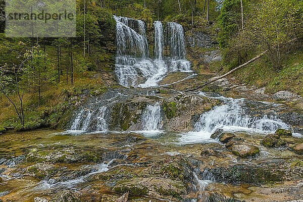 Wasserfälle Weißbach  Schneizlreuth  Berchtesgadener Land  Bayern  Deutschland  Europa