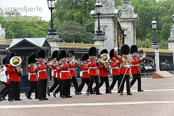 Queen's Guard  Changing the Guard  Changing the Guard vor dem Buckingham Palace  London  Region London  England  Großbritannien  Europa