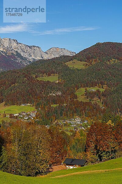 Herbststimmung  Berchtesgaden  Berchtesgadener Land  Oberbayern  Bayern  Deutschland  Europa