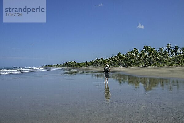 Strandspaziergang  Junquillal  Santa Cruz  Provinz Guanacaste  Costa Rica  Mittelamerika
