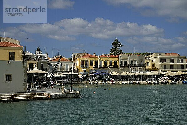 Venezianischer Hafen  Rethymno  Kreta  Griechenland  Europa