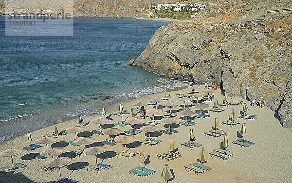 Sandstrand Mikro Ammoudi Beach  Südküste  Kreta  Griechenland  Europa
