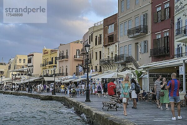 Venezianischer Hafen  Chania  Kreta  Griechenland  Europa