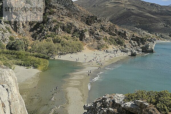 Südküste  Sandstrand  Preveli  Kreta  Griechenland  Europa