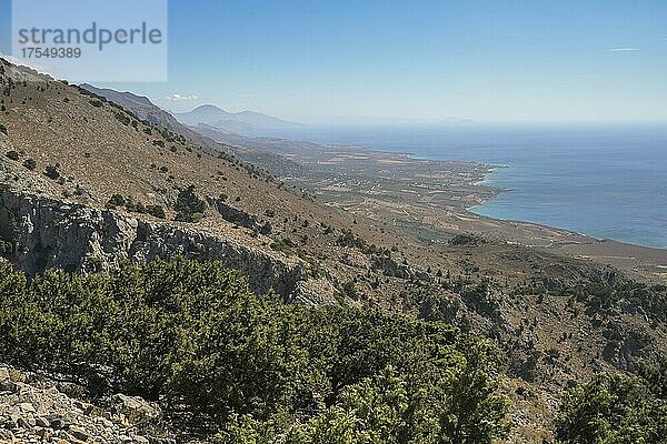 Imbros-Schlucht und Südküste bei Frangokastello  Kreta  Griechenland  Europa