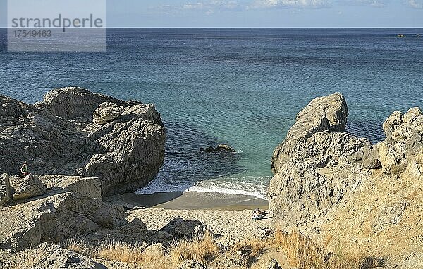 Sandstrand Kleisidi One Rock Beach  Südküste  Kreta  Griechenland  Europa