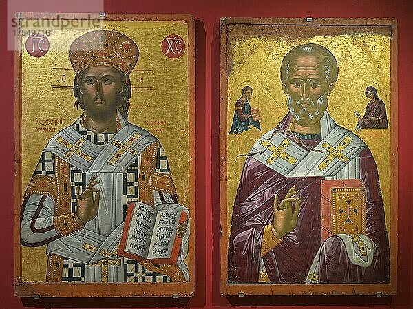 Ikonen  Heiligenbilder  Museum  Ausstellung  Kloster Gonia Odigitria  Kreta  Griechenland  Europa